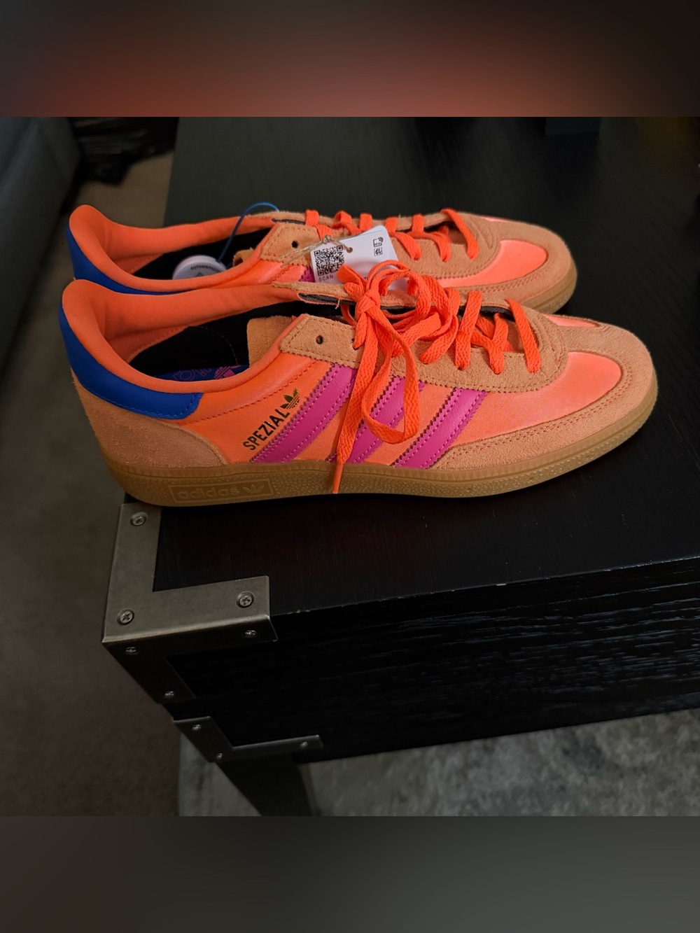 Brand New with Tag Adidas Orange & Pink Handball Spezial Retro Suede Sneaker - Picture 8 of 10